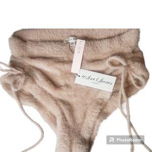For Love And Lemons x Victoria’s Secret Tan Fiona Shorts L — New With Tags